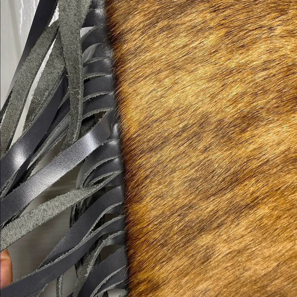 NWOT Dancing Cactus Designs Leather Hair Hide Bag - Picture 3 of 16